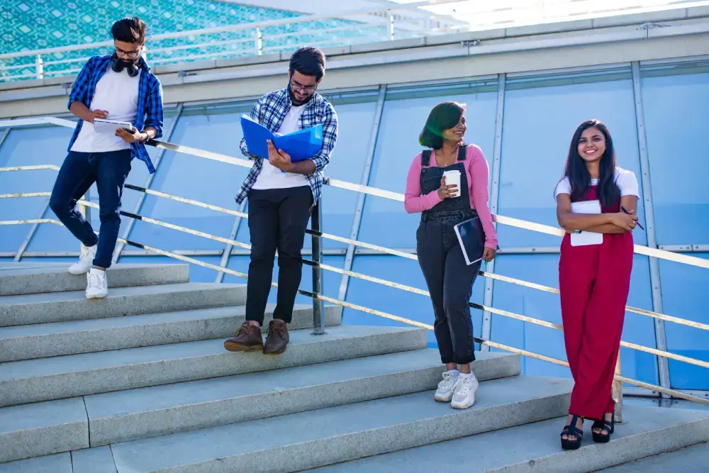 indian students keeping distance and do home work 2023 11 27 05 19 56 utc